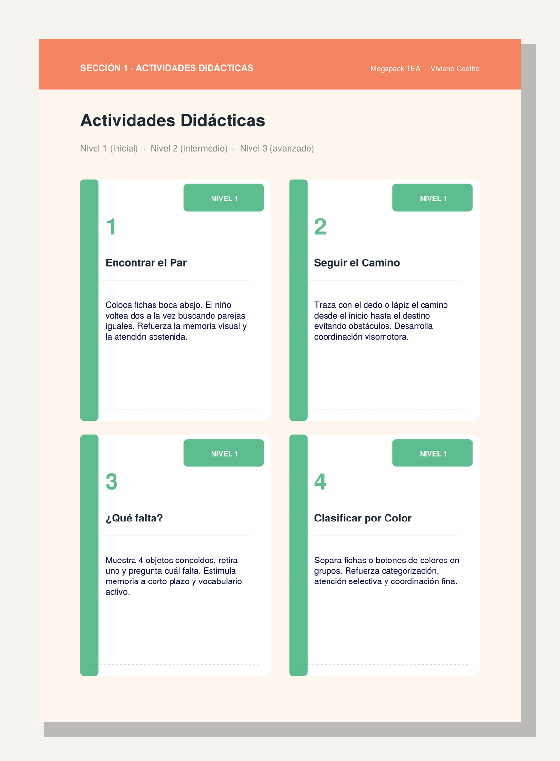 Fichas de actividades didácticas